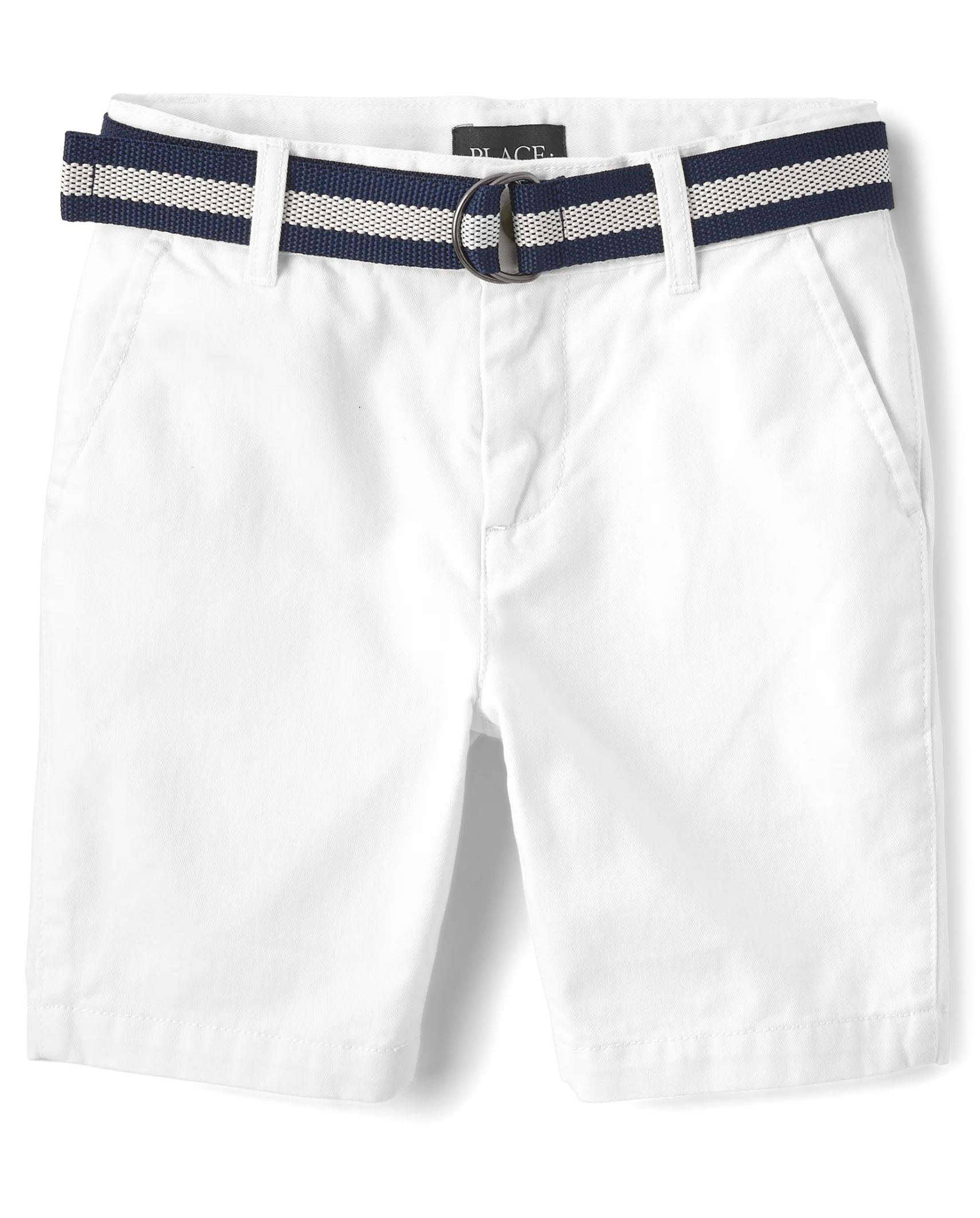 Boys Belted Chino Shorts - simplywht | The Children's Place