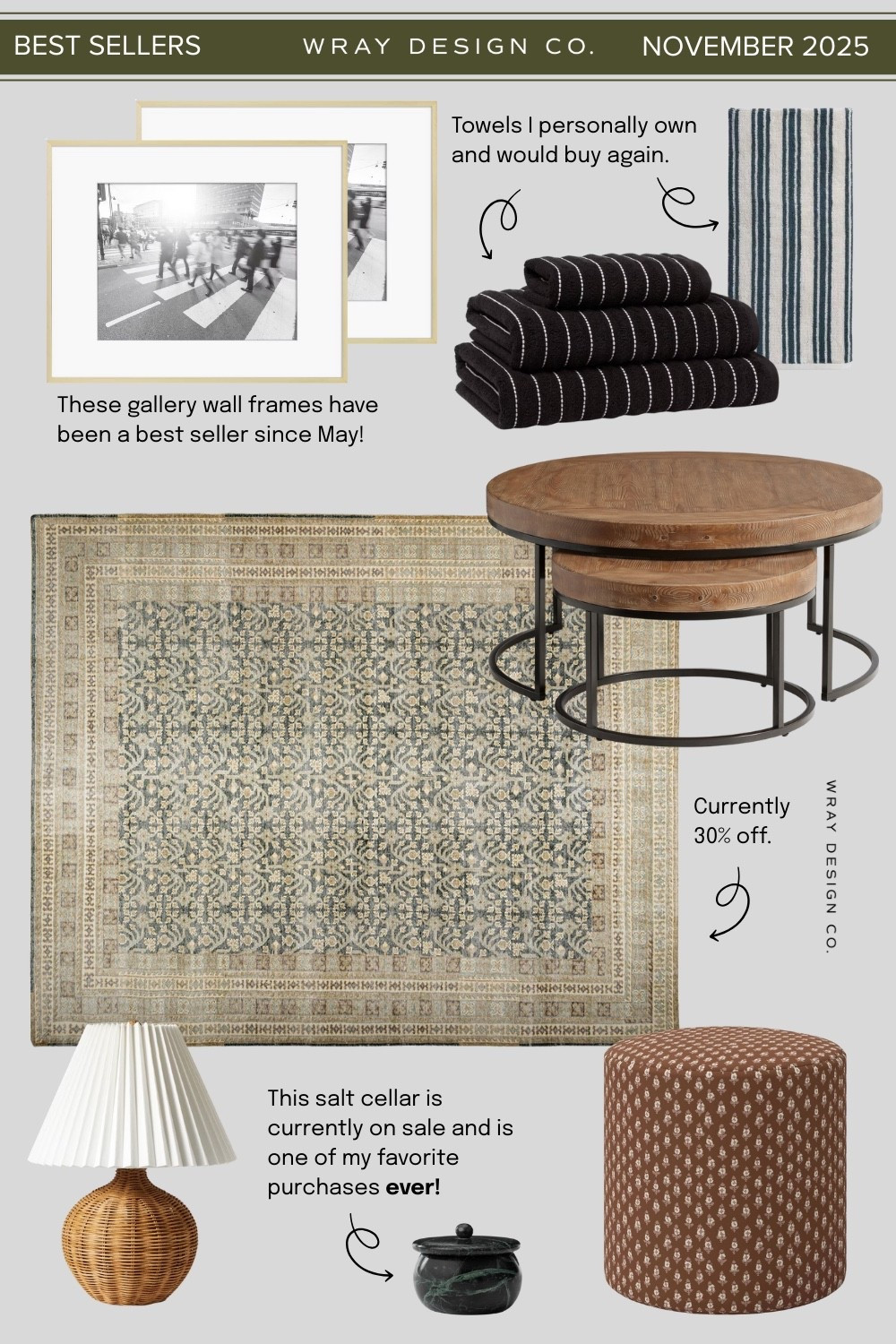 Best sellers from November 2025 and several items are still on sale! Including my green marble salt cellar and a vintage inspired hand knotted rug. And those gold gallery wall frames from Target have been a best seller since May!

#LTKHome #LTKFindsUnder100 #LTKSaleAlert