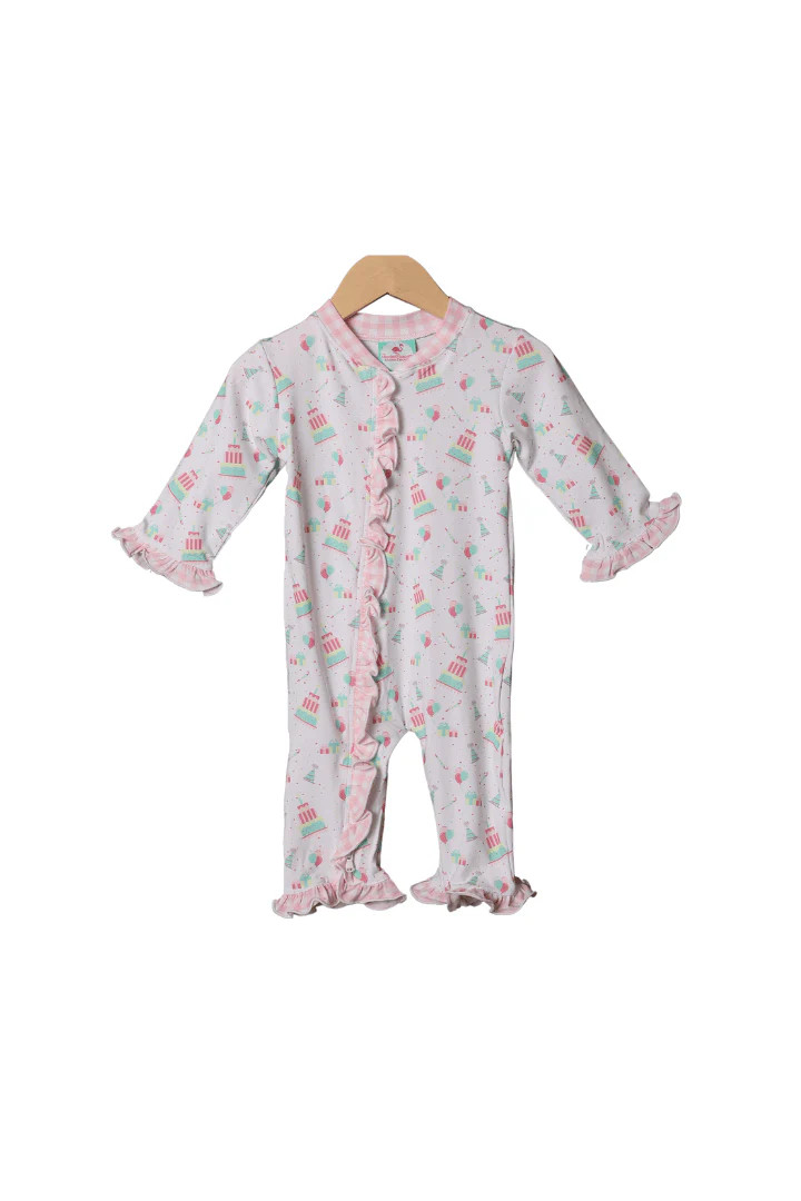 Happy Birthday Girl Knit Zippy Pajamas | The Smocked Flamingo