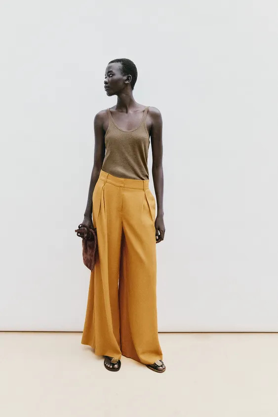 WIDE LEG LINEN PANTS | Zara US