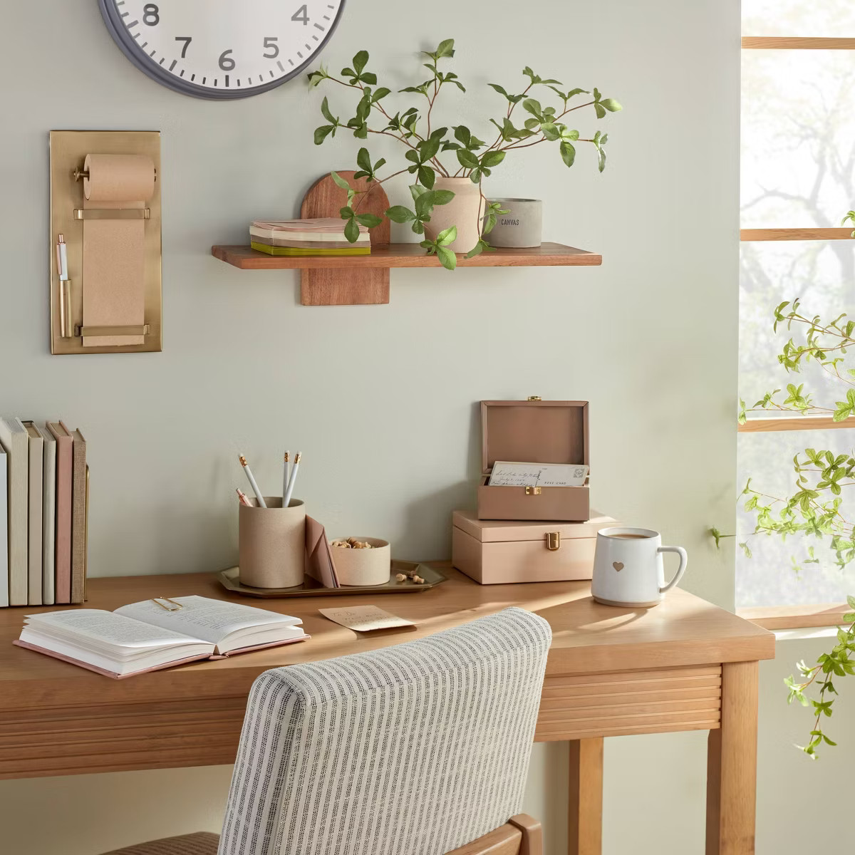 Brushed Metal Paper Roll Holder Brass Finish - Hearth & Hand™ with Magnolia | Target