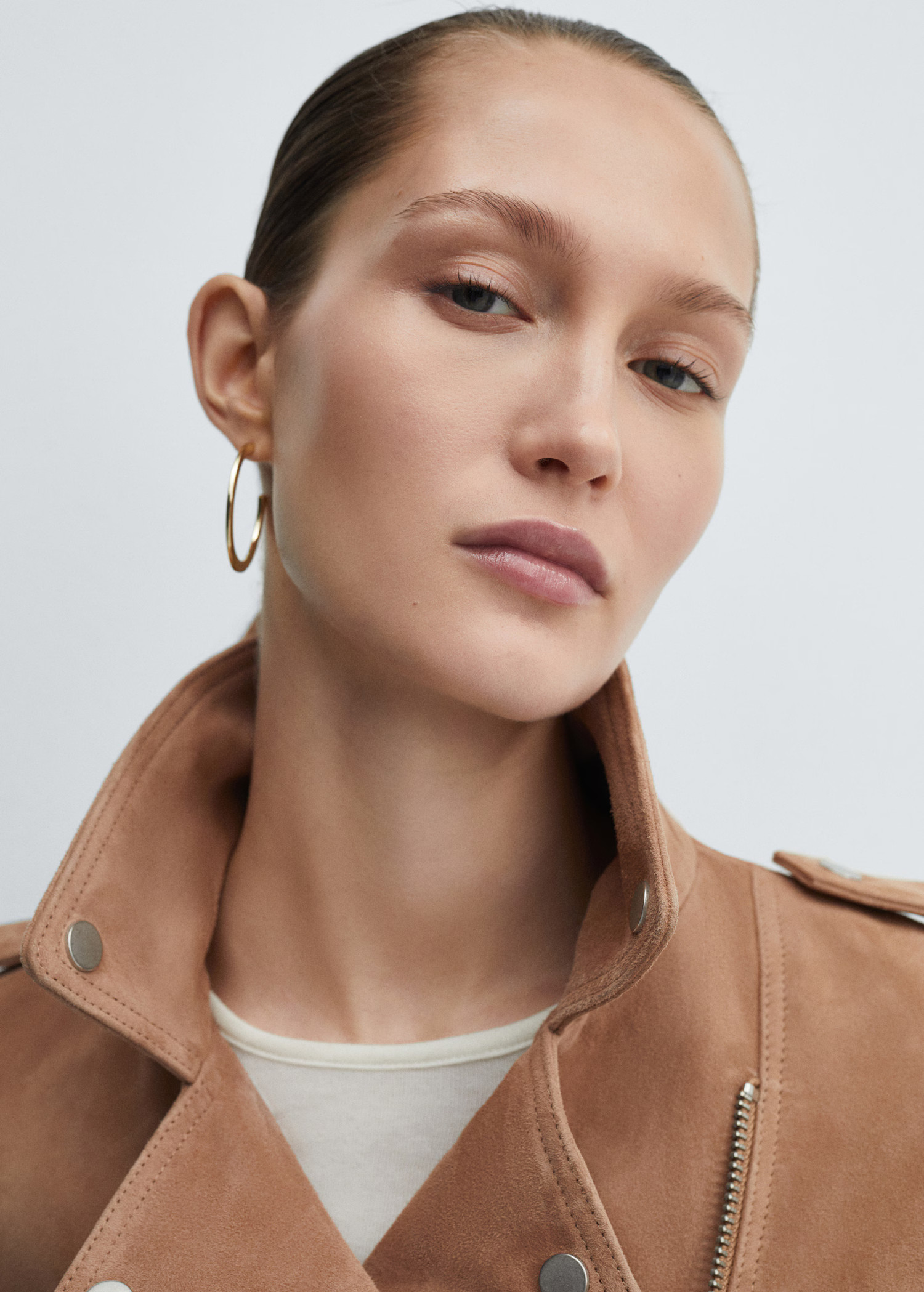 Leather biker jacket - Woman | MANGO USA | MANGO (US)