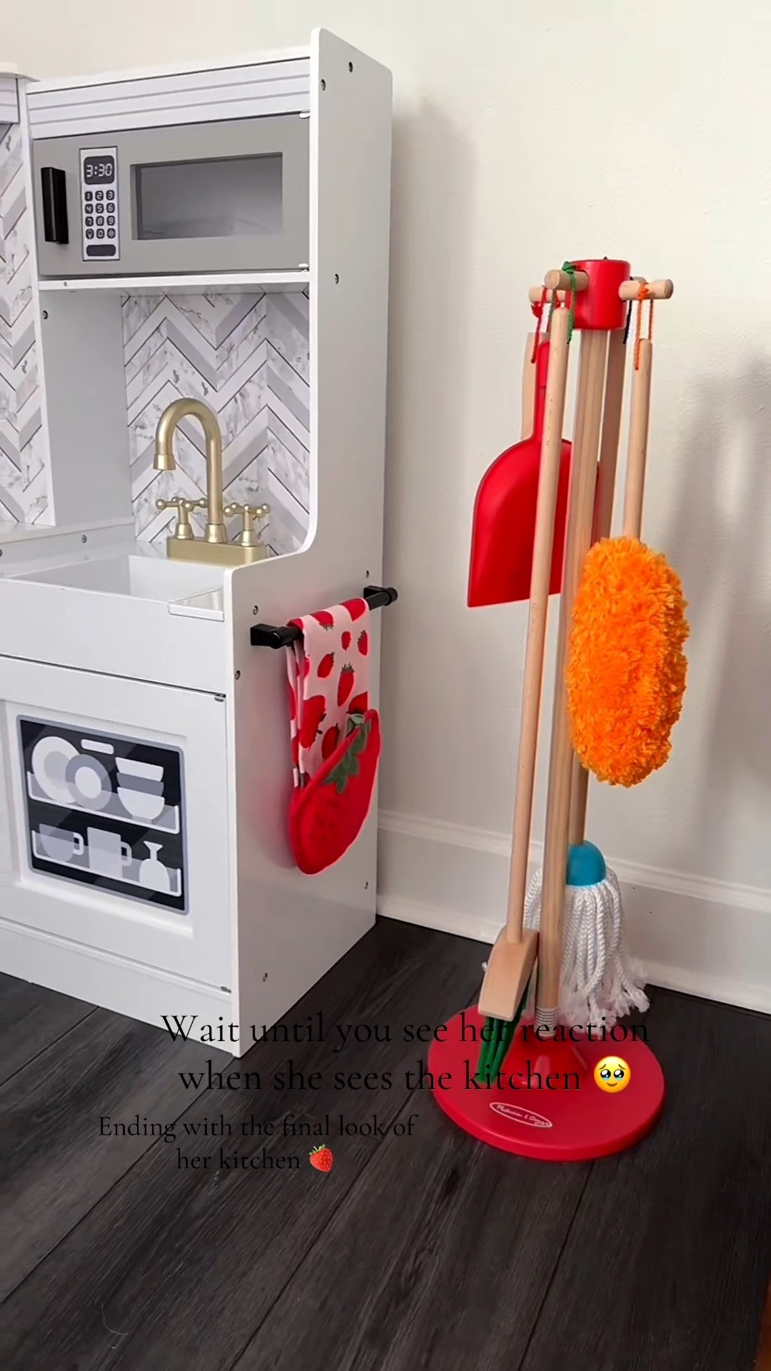 We thought this would be a quick project…
two days later and here we are 😅

This little kitchen is from Walmart, and yes dad did about 90% of the work 👏🏼😂
Everything here was a Christmas gift, and it’s officially part of our playroom setup.

We’re not done yet. We’ll be adding more food, little treats, and fun details as we go, and I can’t wait to share every single thing we add in here with you guys.

Also… we’re deep in child-proofing mode because baby Kinsey is touching EVERYTHING.
So we’ll be sharing all the baby-proofing finds and tips in separate videos too 🤍

Built during nap time. Powered by dad. Made for her.

#PlayroomInspo #WalmartFinds #ToddlerLife #MomLife #DadBuiltThis

toddler playroom ideas, kids kitchen setup, Walmart kids kitchen, playroom organization, toddler gift ideas, Christmas gifts for toddlers, mom life with two kids, real parenting moments, dad built this, parenting during nap time, child proofing ideas, baby proofing must haves, toddler activities at home, toy kitchen accessories, stay at home mom life, family home projects, toddler girl playroom, mom content creator, realistic motherhood, viral parenting reels

#LTKstorytime #LTKHome #LTKKids