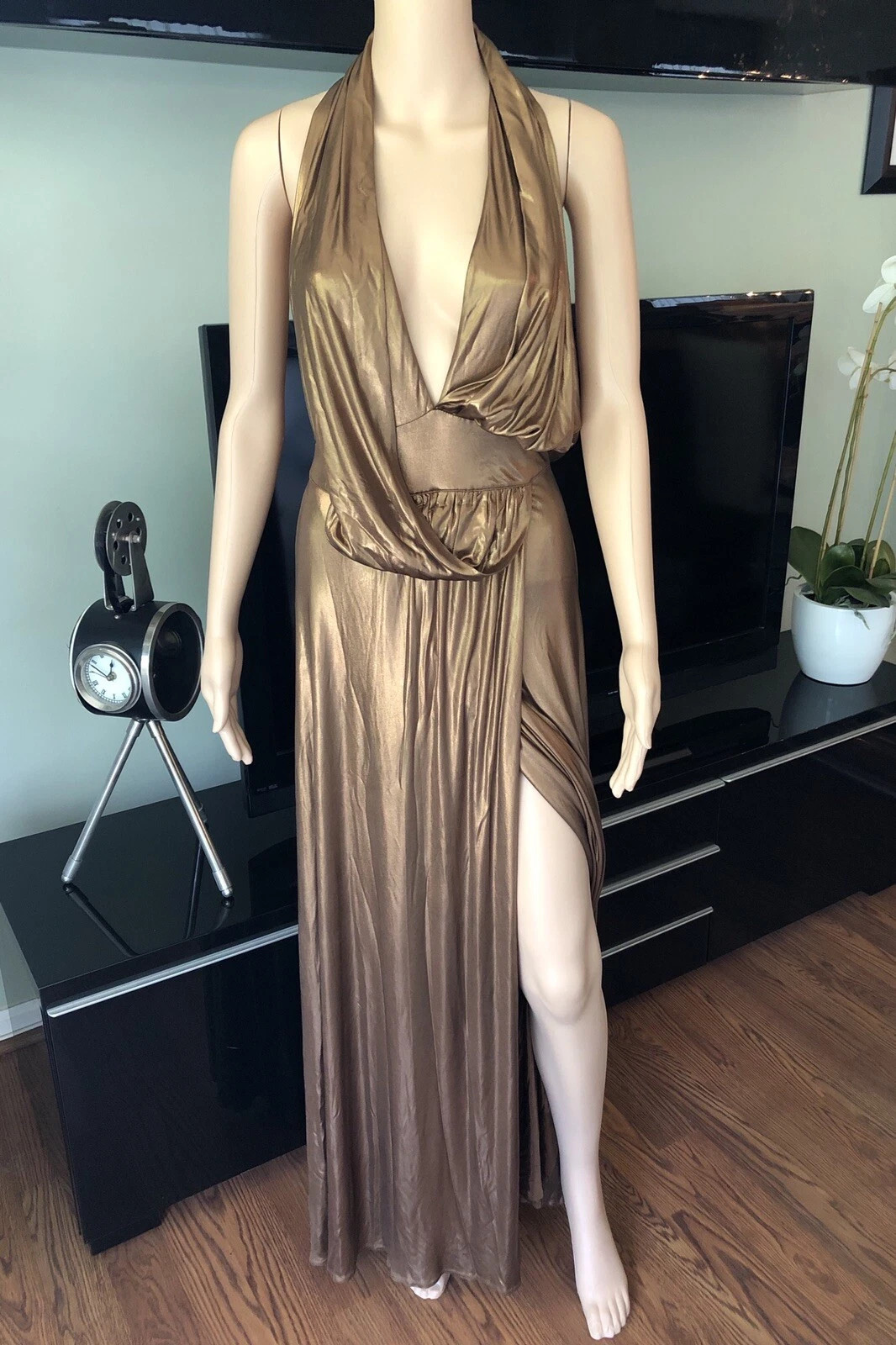 Gucci Runway F/W 2006 Plunging Neckline Backless Dress Gown XS | eBay US