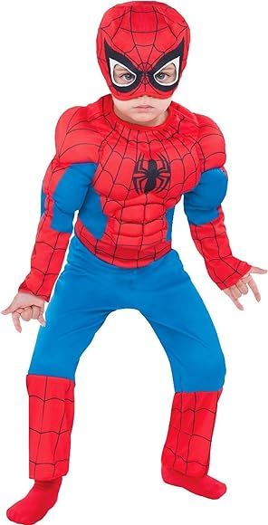 Party City Classic Spider-Man Muscle Halloween Costume for Toddler Boys, Includes Headpiece | Amazon (US)