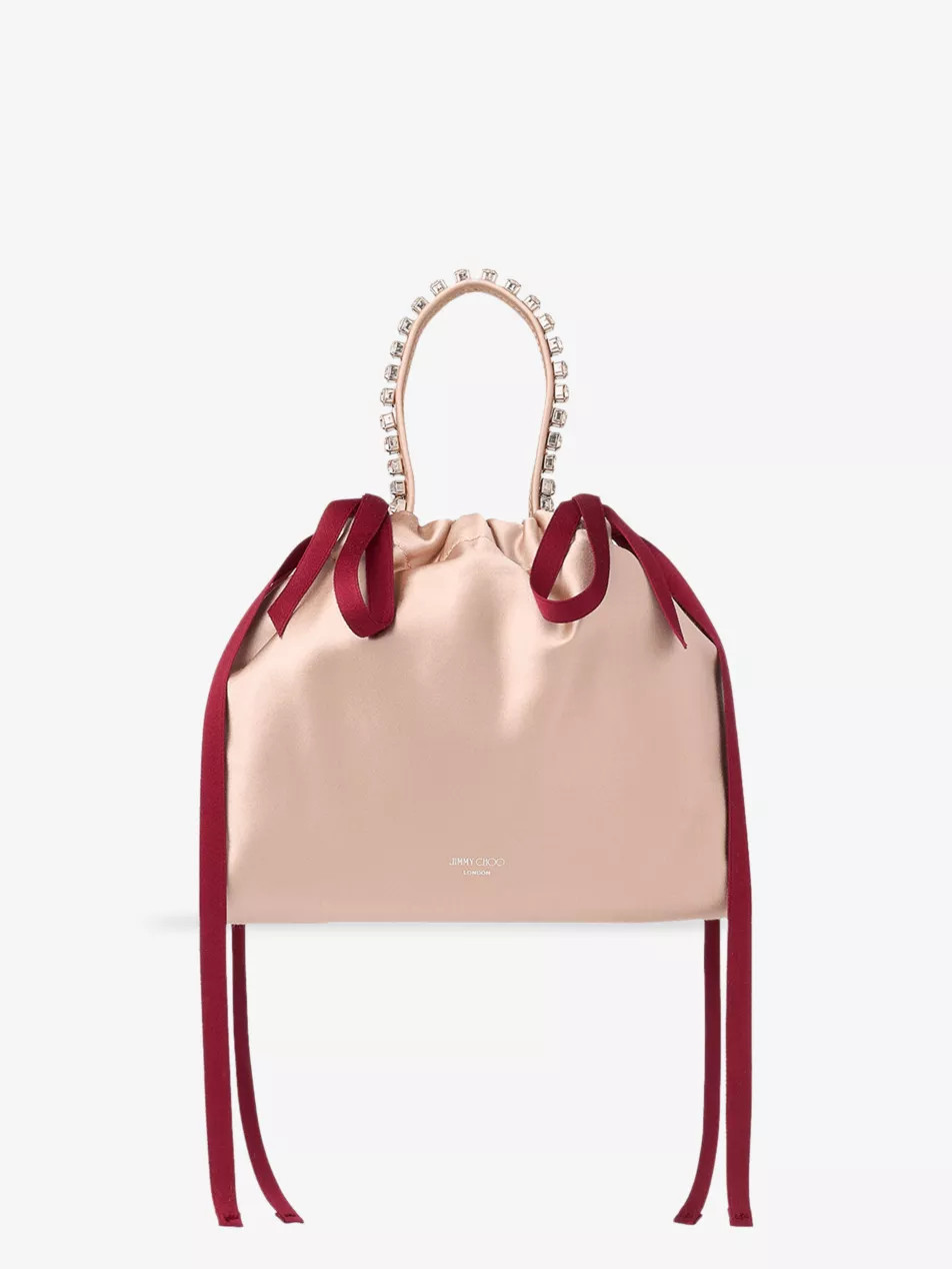 Drawstring Mini Top Handle Satin Shoulder Bag | Selfridges