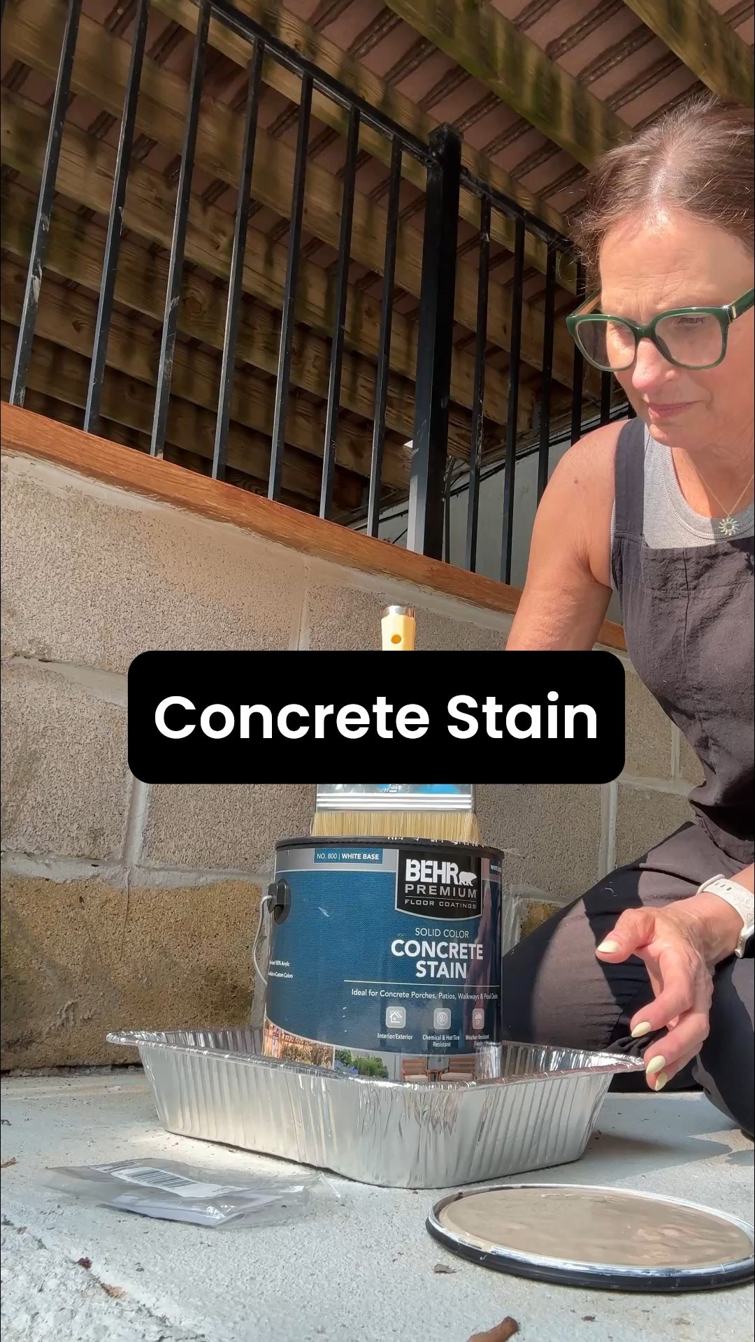 This acrylic concrete stain is an alternative to painting concrete.  It seeps into the concrete or masonry rather than sitting on top like paint.  Paint eventually peels.  The stain comes in solid or semi-transparent and there are dozens of custom colors to choose from.  This project was my first time using concrete stain, and I wish I had known about this sooner!

#LTKSeasonal #LTKSummerEdit