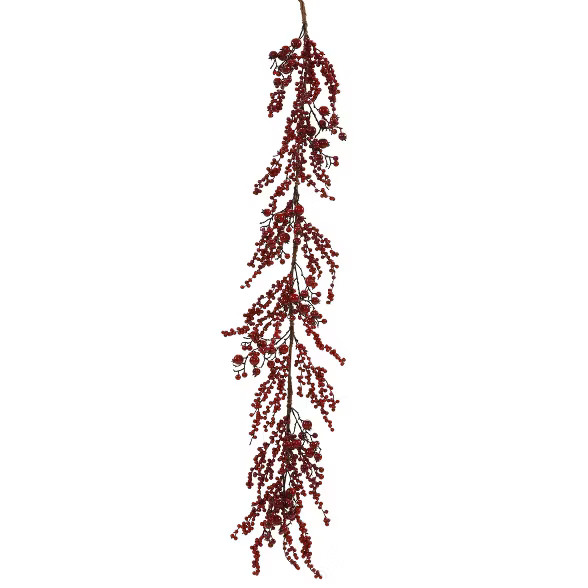 Vickerman 60" Mixed Red Gooseberry Berry Artificial Christmas Garland, Unlit | Target