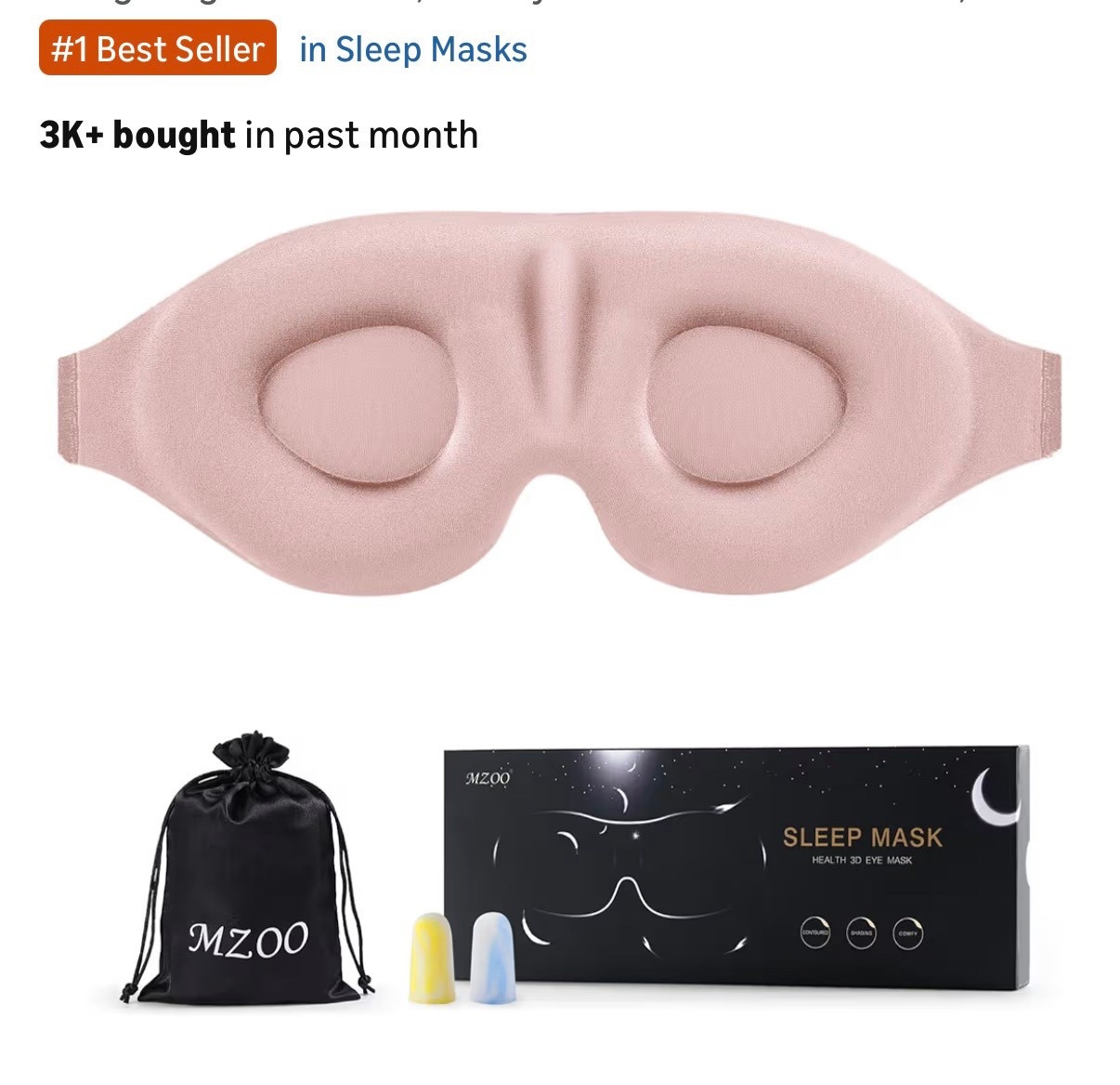 The best eye mask! 

Luxury Sleep Eye Mask for Side Sleeper Men Women, Zero Eye Pressure 3D Sleeping Mask, Light Blocking Patented Design Night Blindfold, Soft Eye Shade Cover for Travel

#LTKTravel #LTKBeauty #LTKmomlife