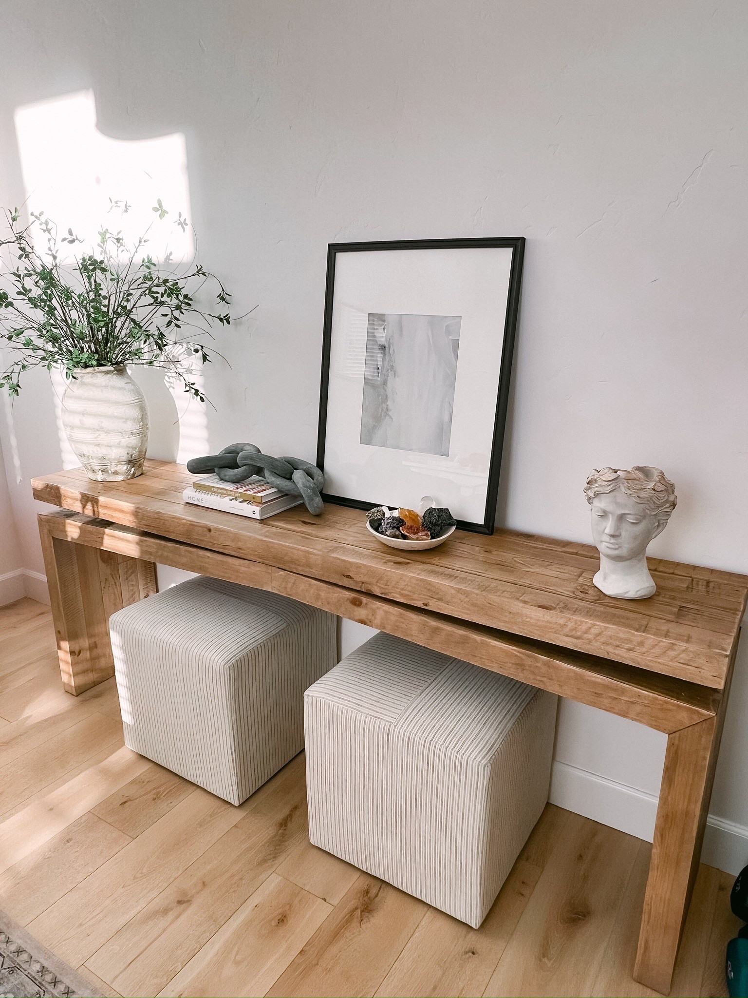 Last day of Wayfair’s Way Day sale is happening now and this gorgeous table is included! 

I’m going to use it as an entry table in our home but it would also work as a console, sofa table, or even as a desk workstation with the ottomans below! 

#LTKHome