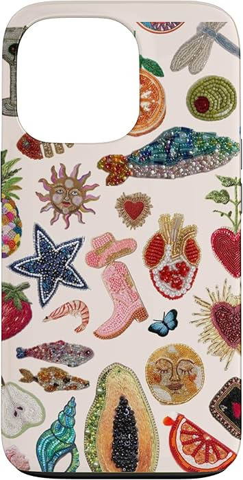 iPhone 13 Pro Mosaic Cowgirl Summer Fruits Collage Tiles Eclectic Case | Amazon (US)