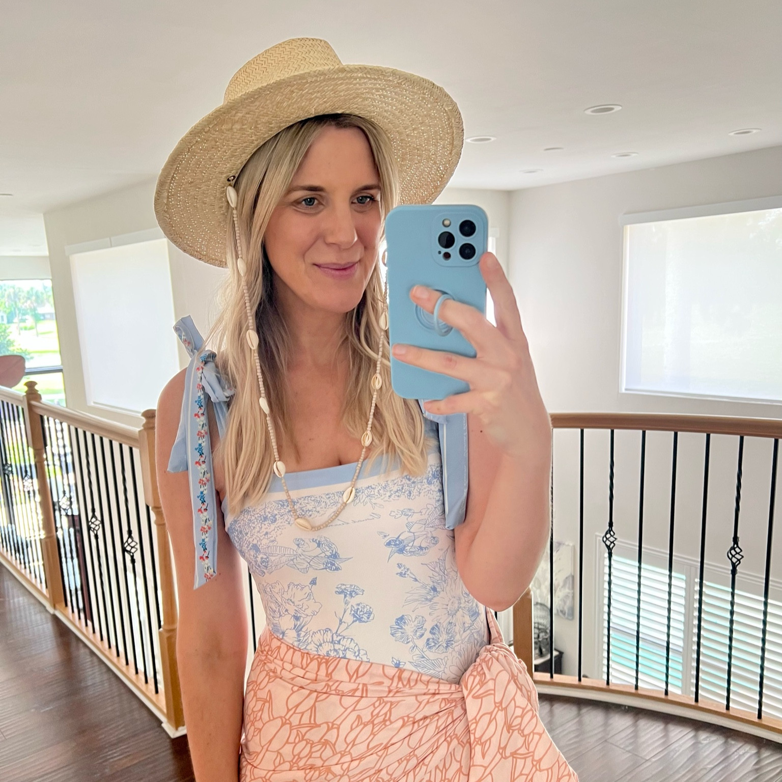 Love this blue and white floral toile reversible one piece swimsuit! It is $25 on Amazon! I am 5’10” and normally a size Medium but sized up to a large and it fits perfectly! Tummy control and built in cups. Swimsuit for moms, southern style swimsuit summer vacation packing Amazon finds 

#LTKunder100 #LTKsalealert #LTKSeasonal