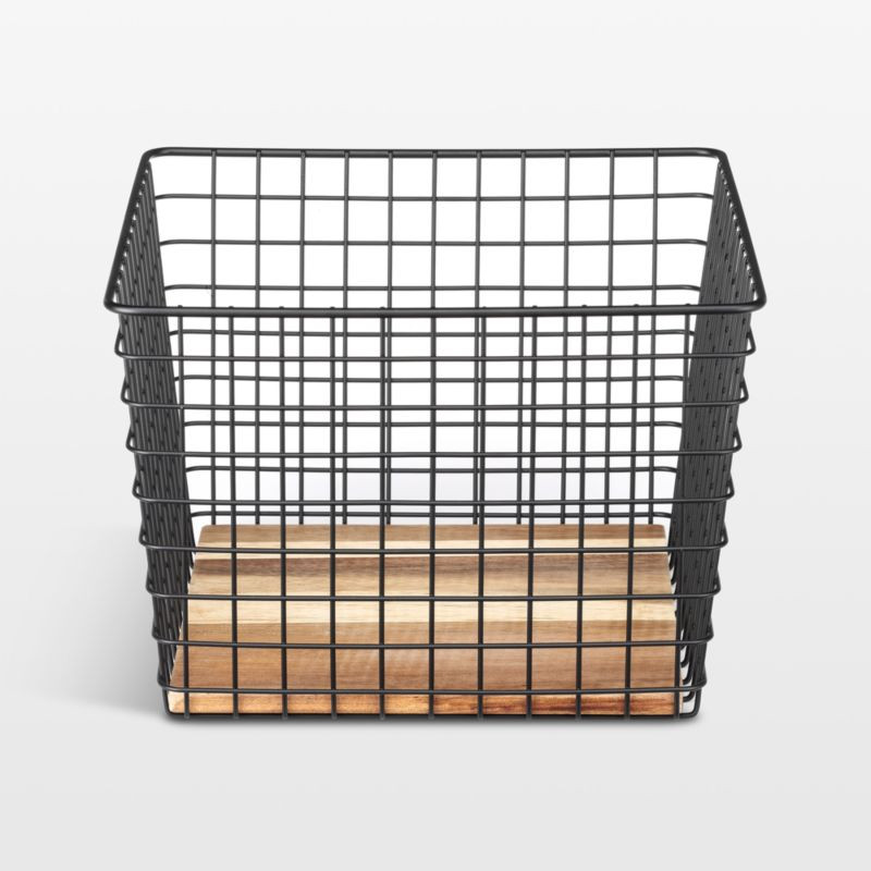 NeatMethod Square Wire Grid Storage Basket 10" | Crate & Barrel | Crate & Barrel