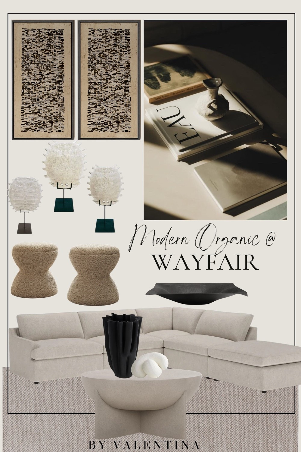 ￼ Organic modern, it takes our breath away.  Warm woods, sculptural black accents, and creamy white sofa--all the earthy-meets-modern magic we can't get enough of. And yes, it's all from Wayfair.

#LTKHome #LTKSeasonal #LTKdayinmylife