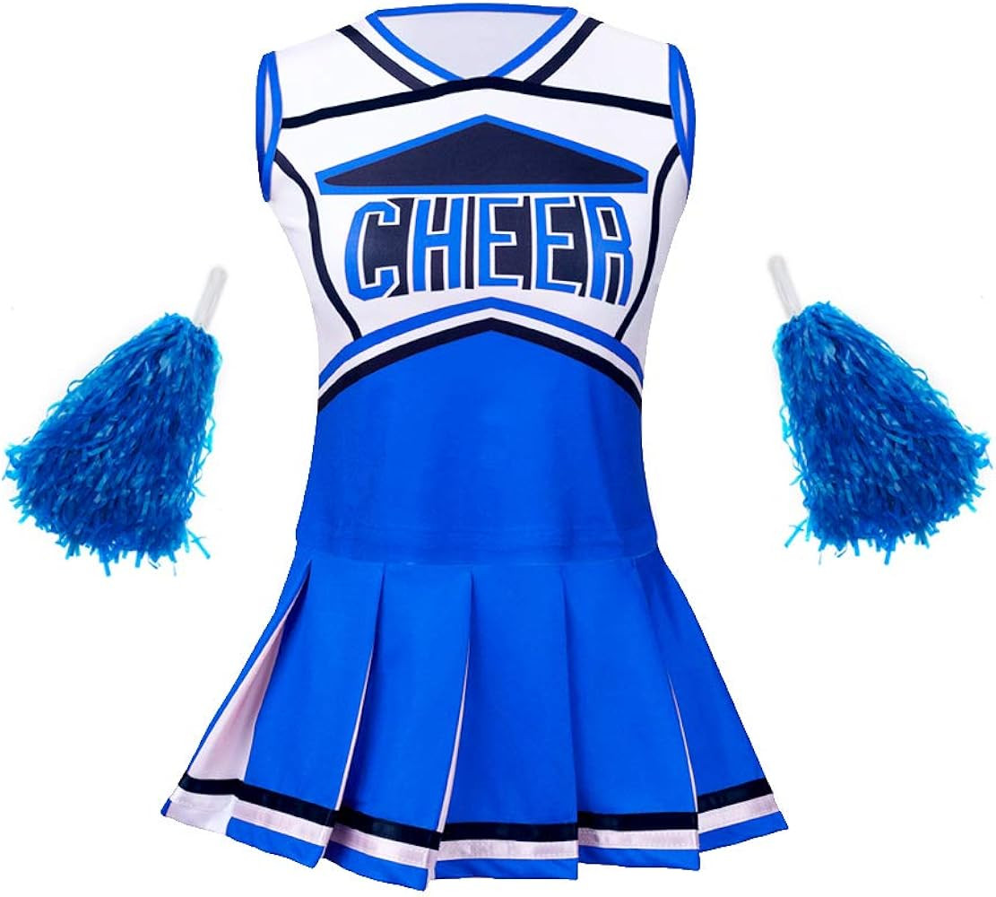 yolsun Cheerleader Costume for Girls, Kids Cheerleading outfit, High School Cheer leader Dress up... | Amazon (US)