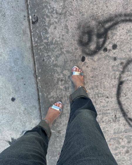 Bottom part of my outfit… it’s a pair of dark washed cropped, cuffed jeans with a pair of silver high heel strappy sandals. We were on the way to dinner for my daughter’s birthday dinner.

#LTKshoecrush #LTKsalealert #LTKstyletip