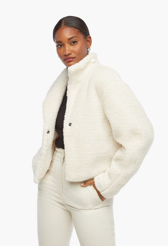 Faux Shearling Wrap Jacket | JustFab