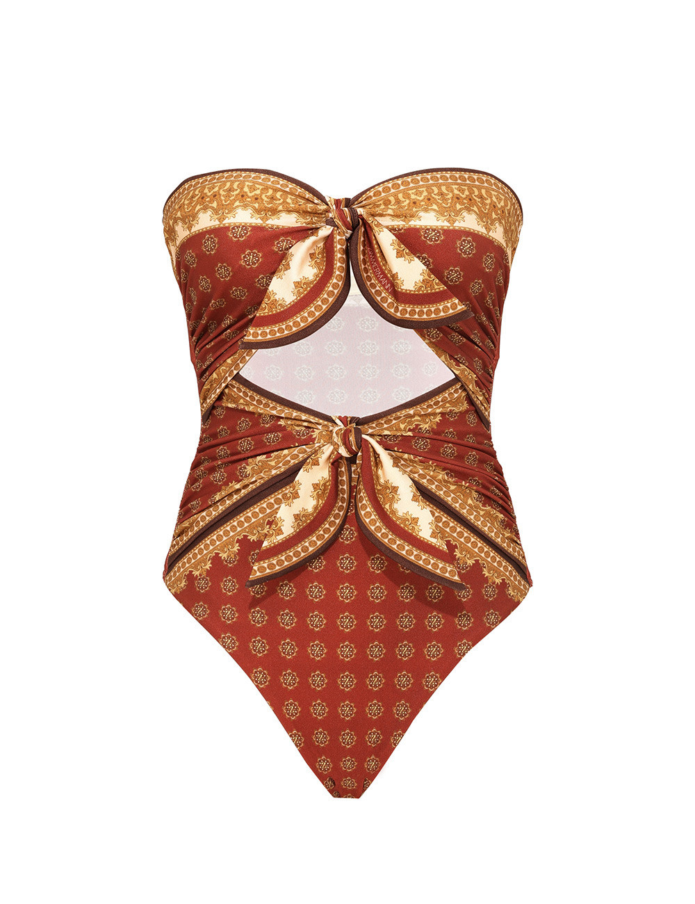 ZIMMERMANN Sundance Scarf Tie One Piece Red Medallion Size 4 | ZIMMERMANN (US, CA, EU, MENA)