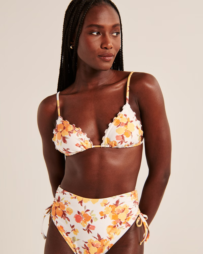 Ruffle Triangle Bikini Top | Abercrombie & Fitch (US)