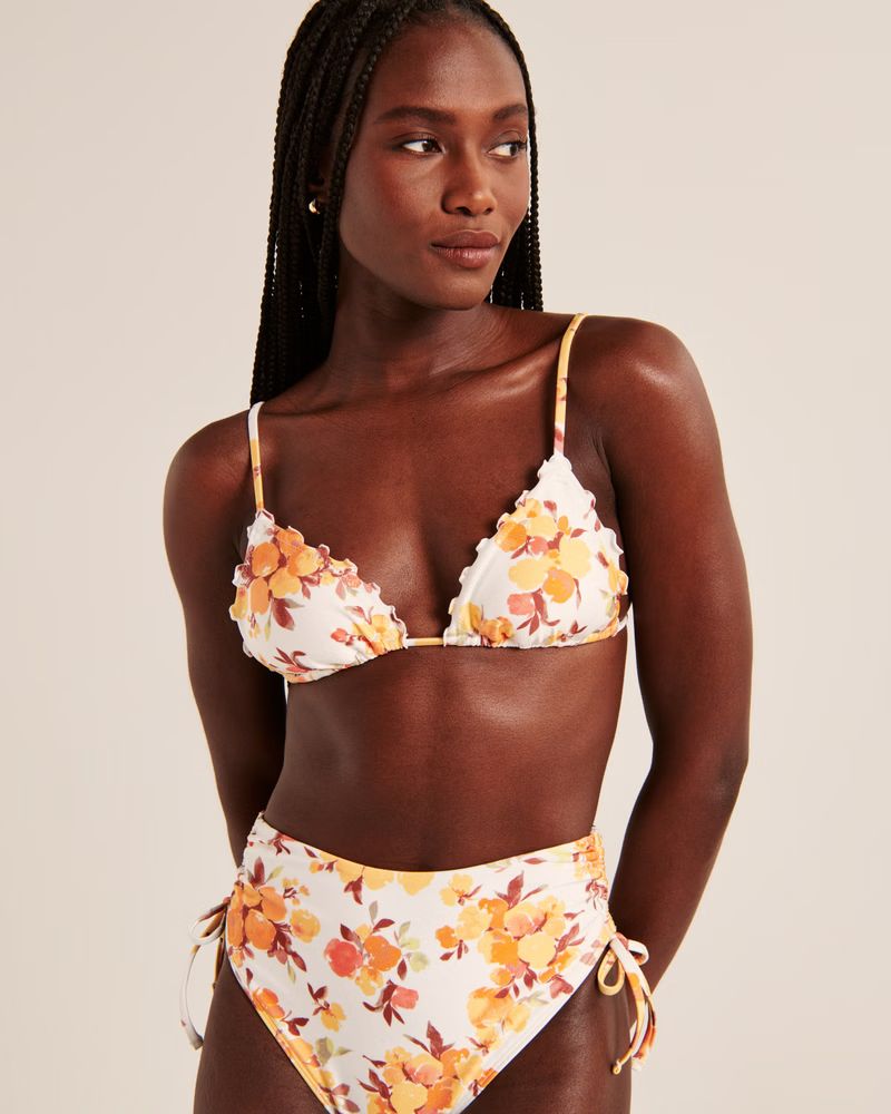 Ruffle Triangle Bikini Top | Abercrombie & Fitch (US)
