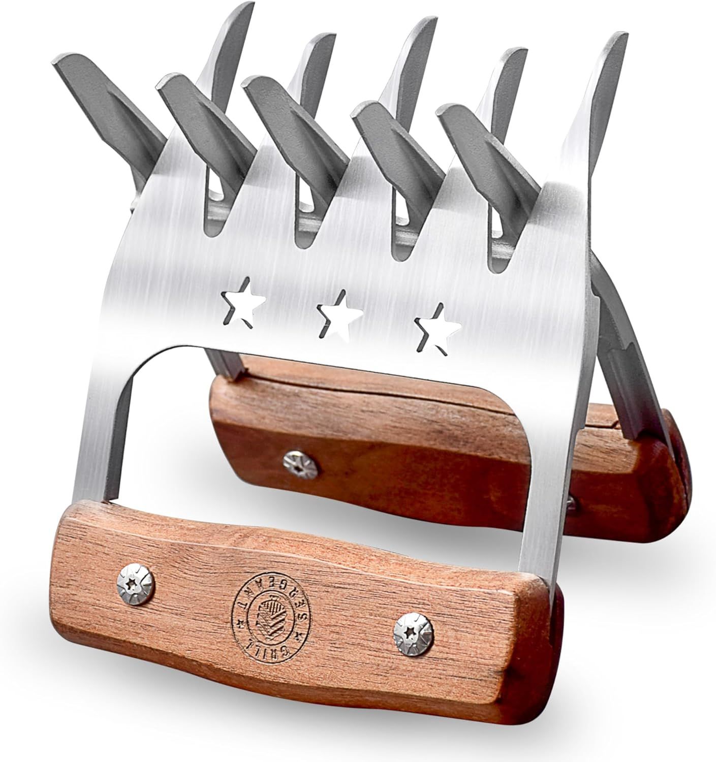 Metal Meat Claws, BBQ Pork Shredder, FOREVER GUARANTEE, Walnut Wood Handles, Patented, 304 Stainl... | Amazon (US)