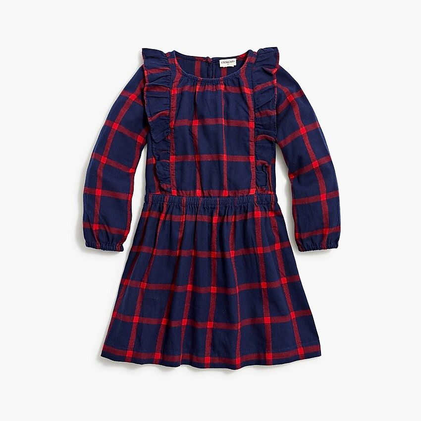 Girls' plaid flannel dress | J.Crew Factory