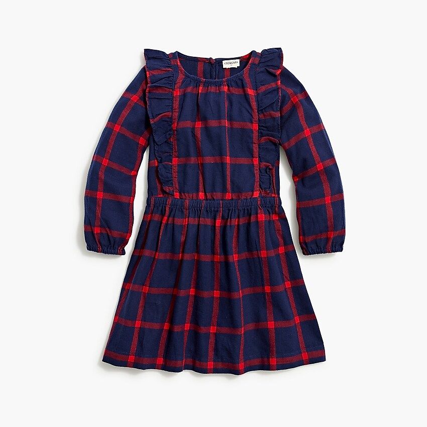 Girls' plaid flannel dress | J.Crew Factory