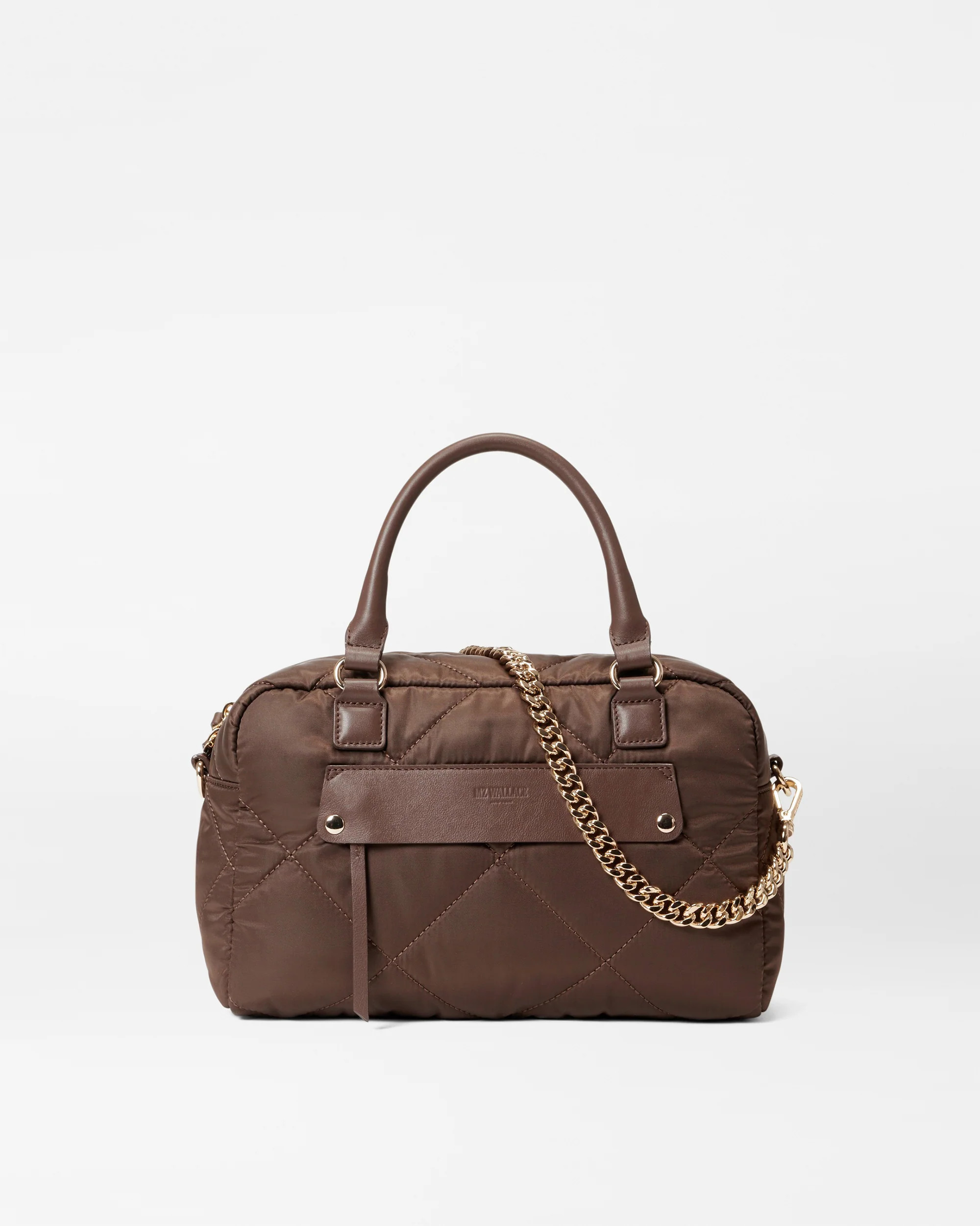 Madison Satchel Quilted Handbag in Walnut | MZ Wallace | MZ Wallace