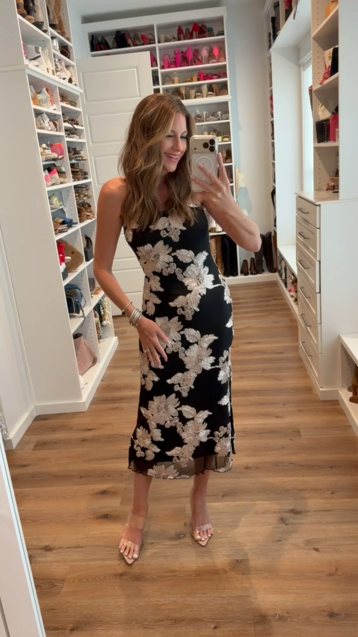 In a small dress, heels and accessories- fits tts.

#LTKgrwm #LTKootd #LTKSeasonal