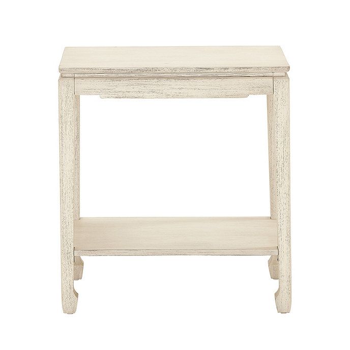 Chloe End Table Rectangle in Whitewash | Ballard Designs, Inc.