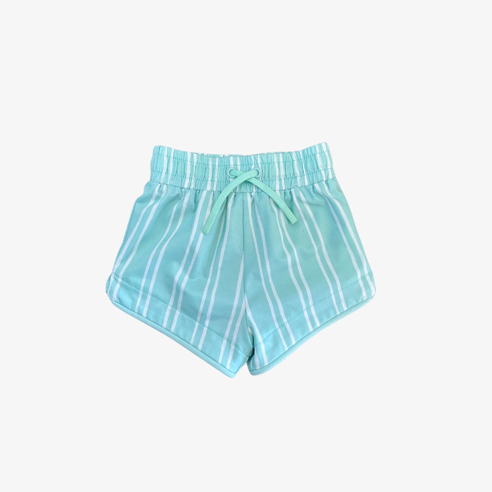 Seaside Short - Mint Stripe | Boys Swimwear | Swim Trunks | Ollie's Day