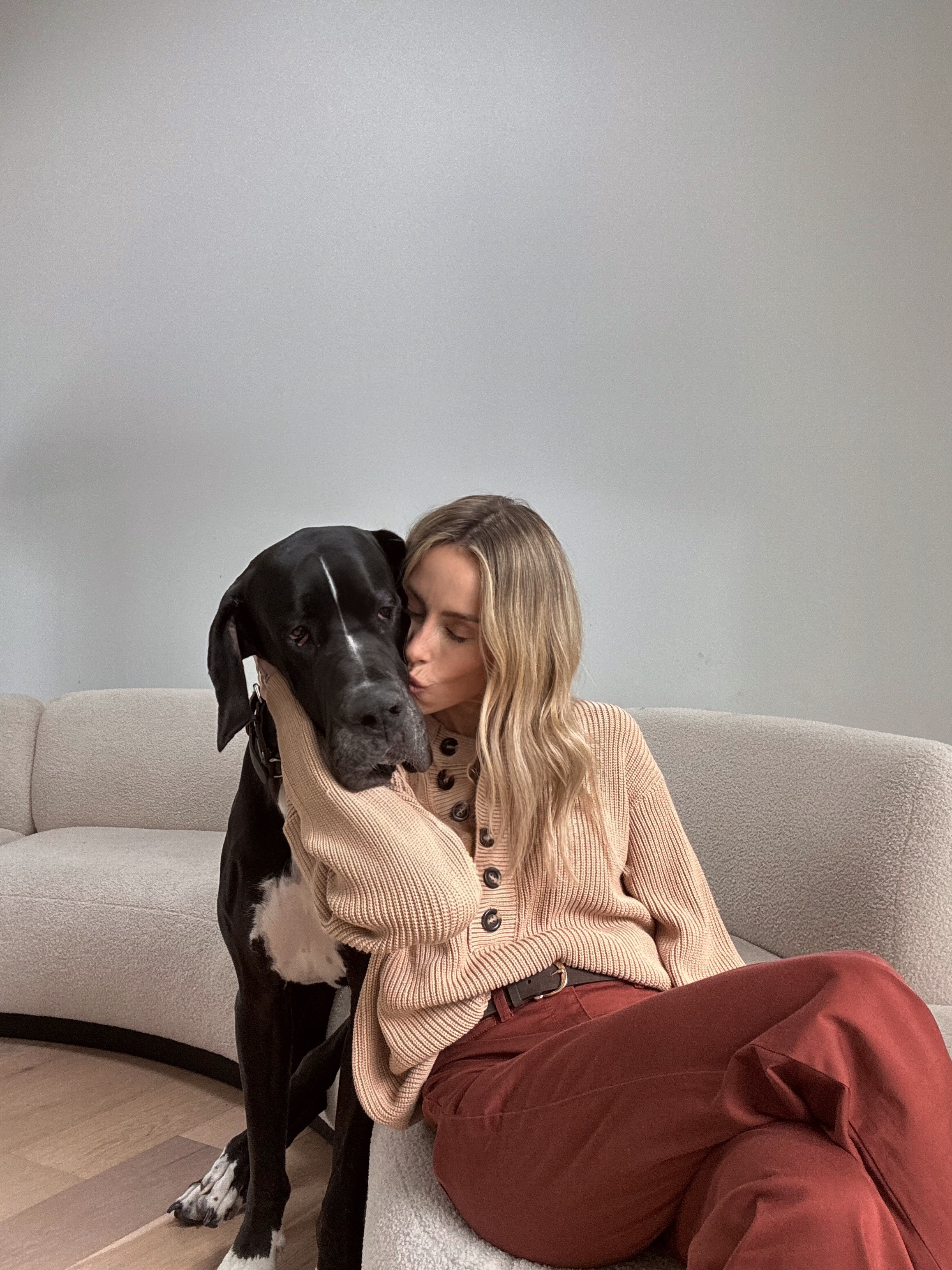 Cozy layers, and my favorite furry accessory 🍂🐾 

 #LTKSeasonal #LTKStyleTip