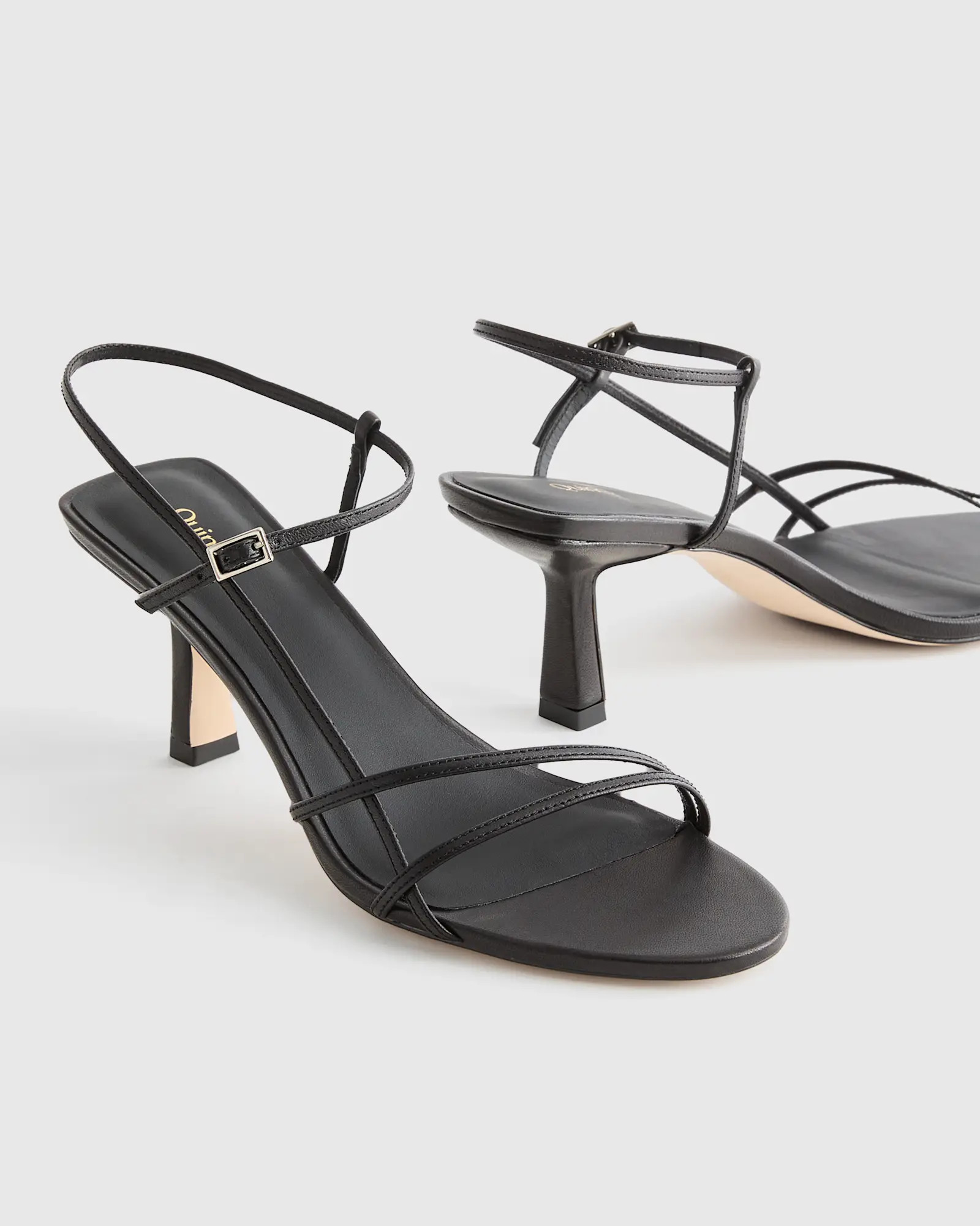 Italian Leather 70mm Strappy Heel | Quince