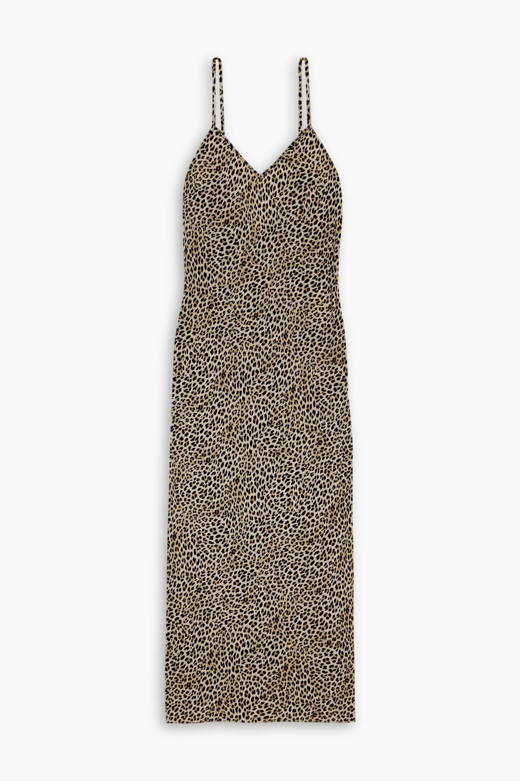 Leopard-print crepe midi slip dress | The Outnet (US and CA)