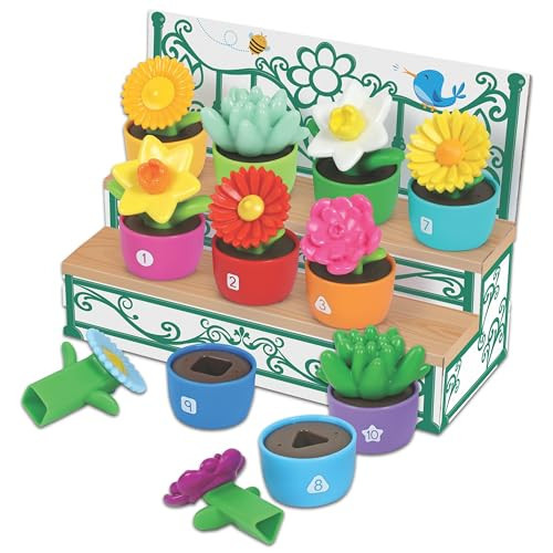 Learning Resources Shape & Color Garden, Toddler Outdoor Toys, Sensory Toys, Kids Gardening Set, Flower Building Set, Montessori, Preschool Learning Activities, Toddler Gifts | Amazon (US)