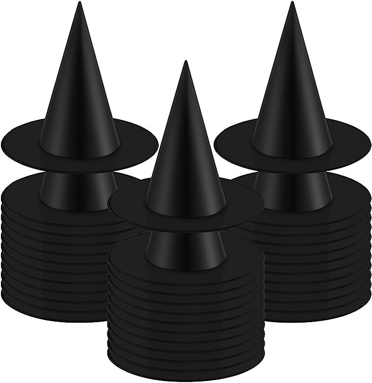 Elcoho 36 Pack Halloween Witch Hats Costume Accessories Black Witch Hats for Halloween Home Decor... | Amazon (US)