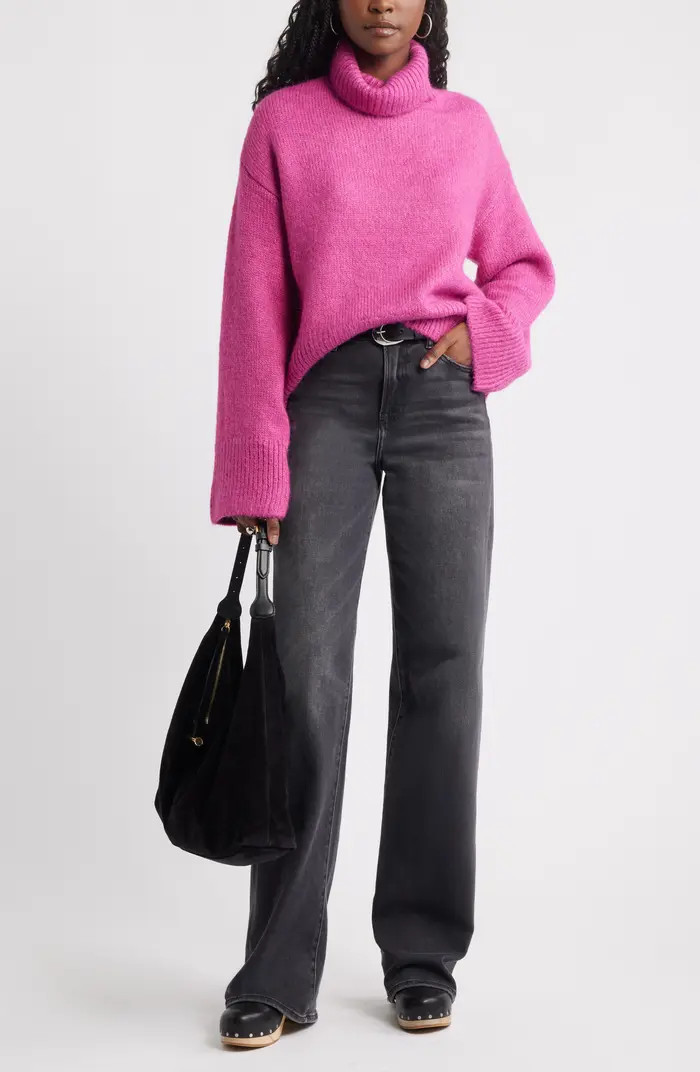 Fuzzy Turtleneck Sweater | Nordstrom
