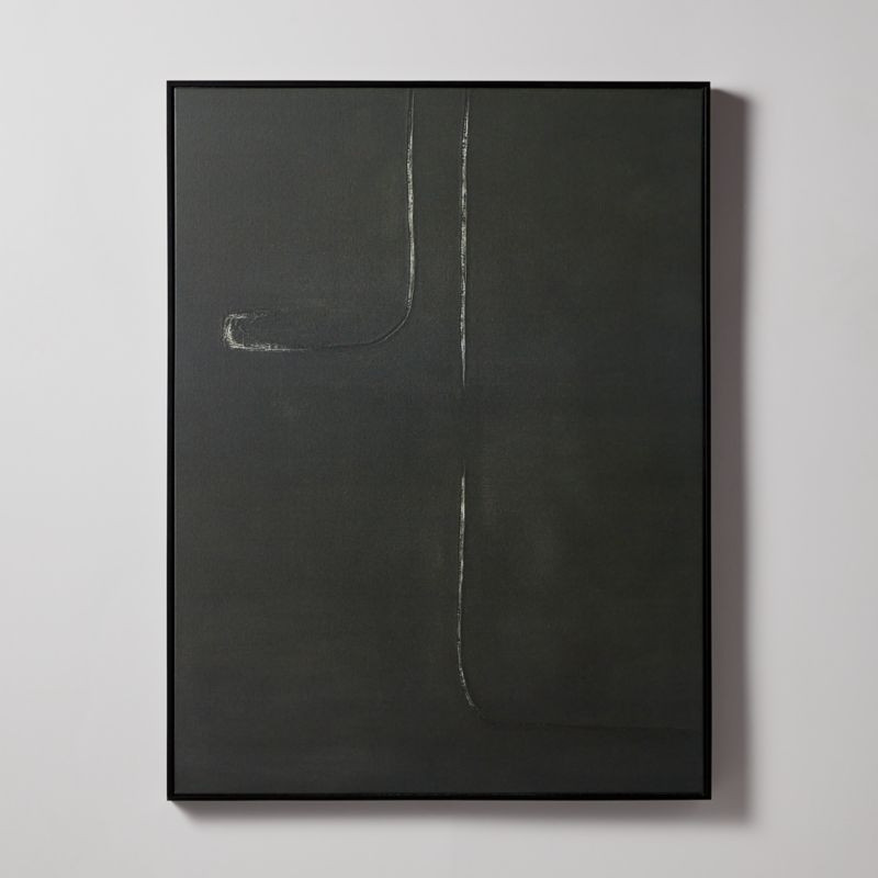 'Frond I' Framed Abstract Acrylic Painting on Canvas by Garrett Low 37''x49'' | CB2 | CB2