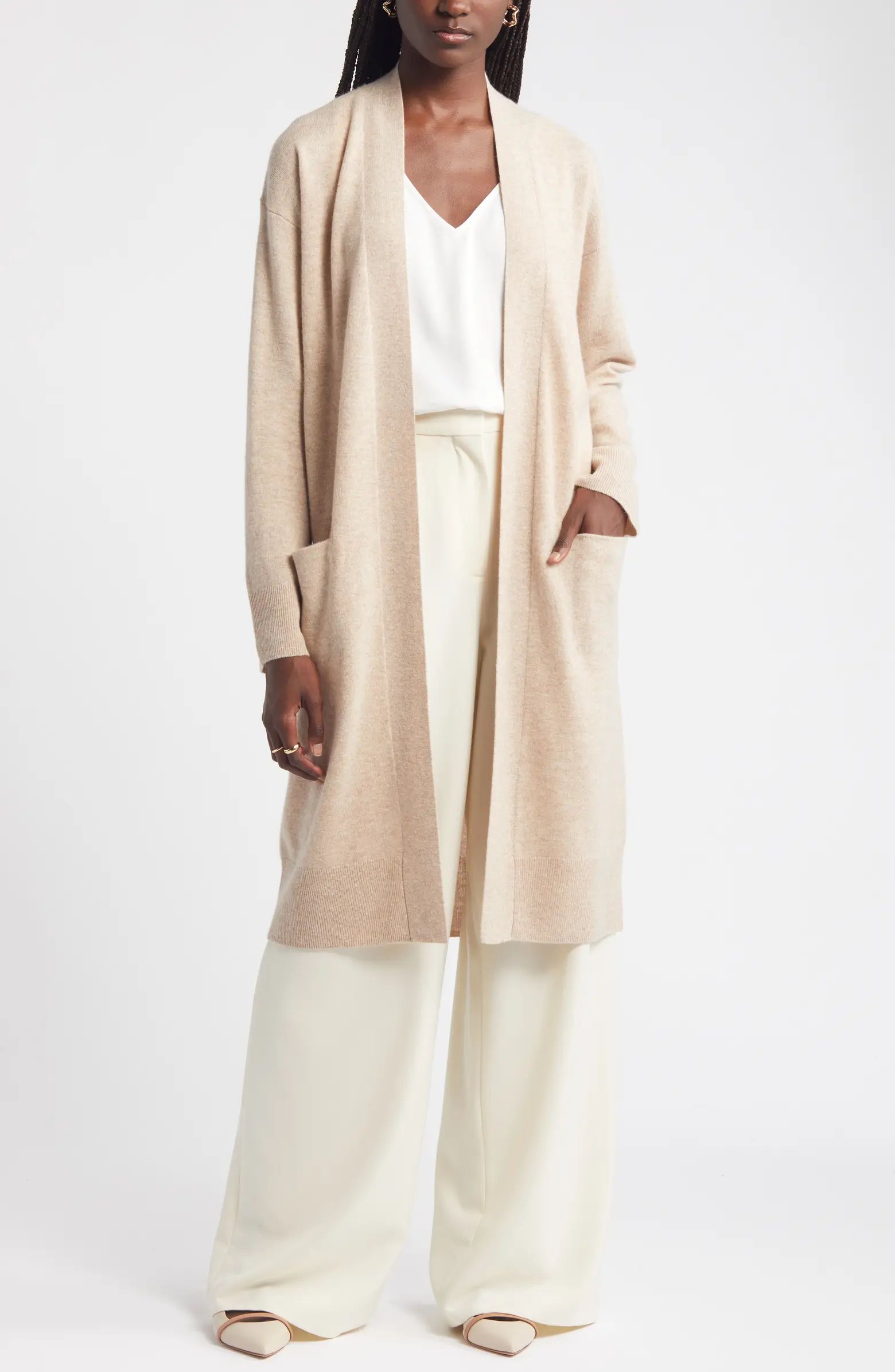 Long Open Front Wool & Cashmere CardiganNordstrom | Nordstrom