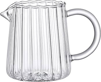 Small Glass Pitcher, 8.5 Ounces, Glass Tea Pitcher, Glass Milk Pitcher, Mini Glass Pitcher, Glass... | Amazon (US)