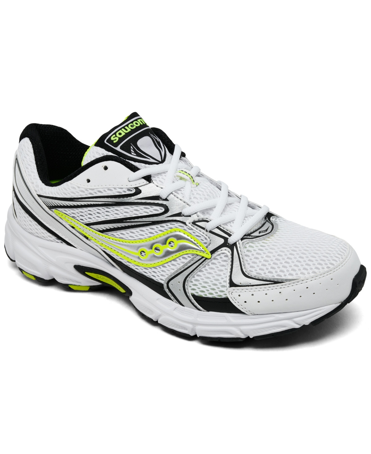 Saucony Men's and Women's Ride Millennium Casual Sneakers from Finish Line - White, Silver, Yellow | Macy's