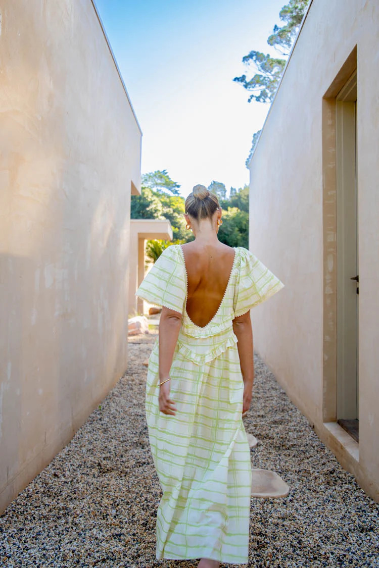 La Prairie Smock Midi Dress Check | VRG Grl