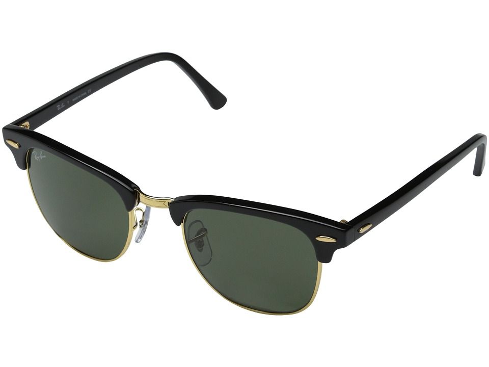 Ray-Ban - RB3016 Clubmaster 49mm (Ebony/Artista/G-15xlt Lens) Sport Sunglasses | Zappos