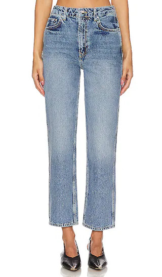 ANINE BING Vin Straight Leg Jeans in Denim-Medium. - size 27 | Revolve Clothing (Global)