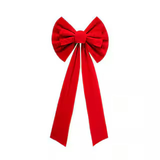 Joyfy 8 Pack Christmas Red Velvet Bows, 26" Long by 10" Wide Decorative Christmas Bows ... | The Home Depot
