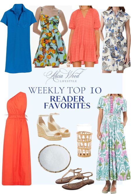 Top 10 Weekly Reader Favorites 

Floral printed mini and maxi dresses, blue collared dress, espadrille wedges, Sam Edelman sandals, summer dinnerware    

#LTKhome #LTKFind #LTKstyletip