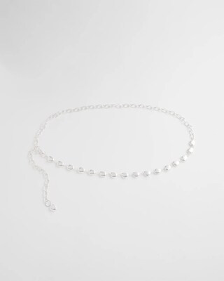 Women's Silvertone Pebble Chain Belt in Metallic | Chico's | Chico's