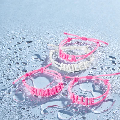 Jelly Custom Slider Bracelet - Hot Pink | BaubleBar (US)