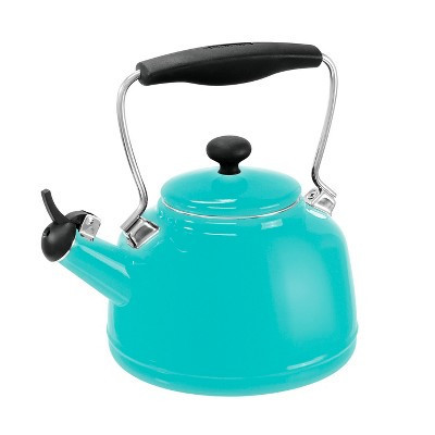 Chantal Vintage 1.7-Quart Enamel-on-Steel Teakettle, Turquoise | Target