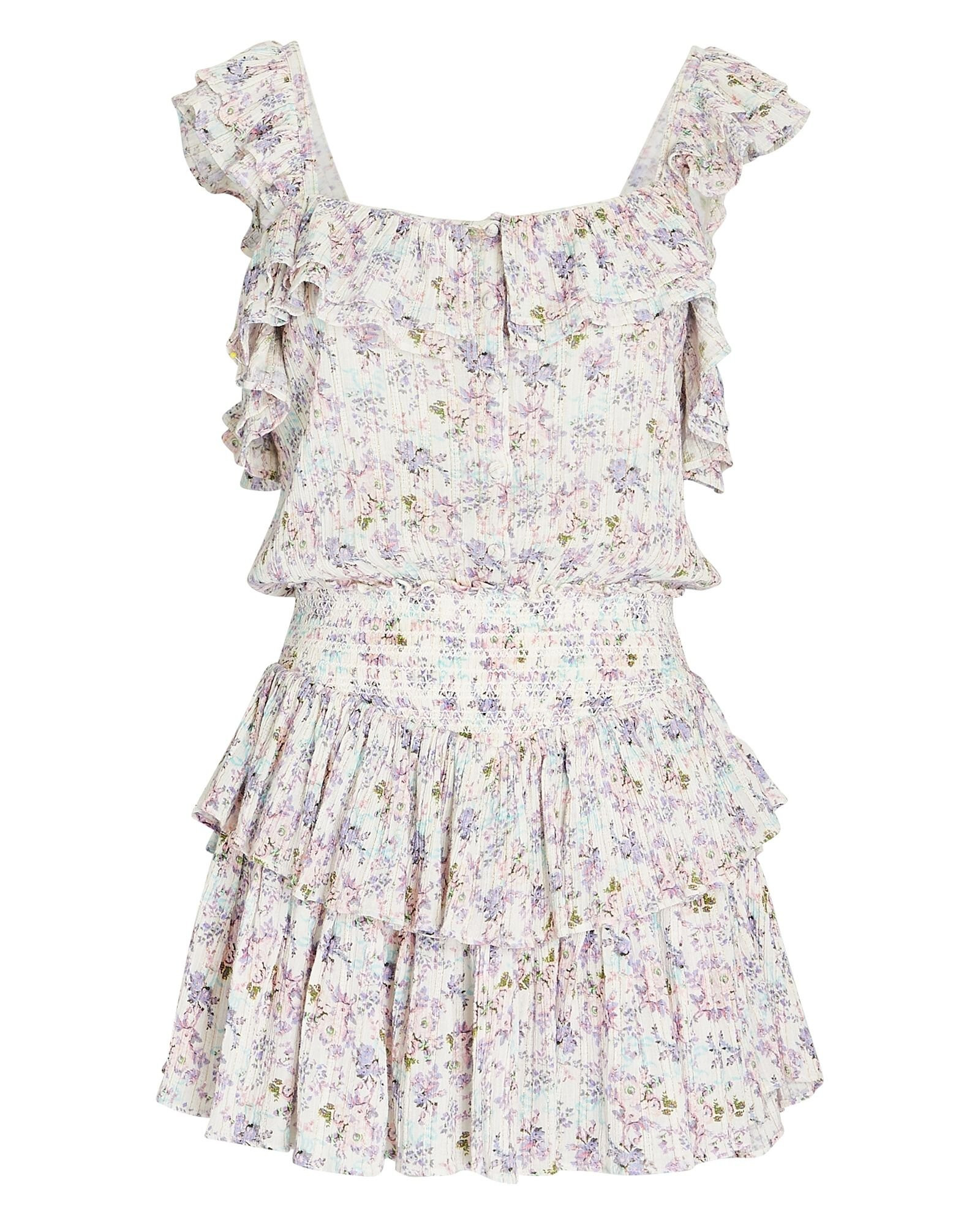 Shanley Ruffled Floral Mini Dress | INTERMIX